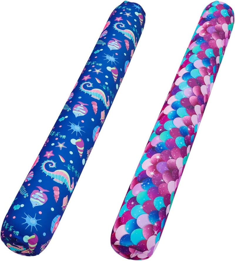 FindUWill Inflatable Swim Pool Noodles, 2 Pack Soft Fabric Covered Large Swim Noodles, Premium Buoyancy for Swimming Floating, Pool Floats Toys for Adults Pool Accessories - Image 1